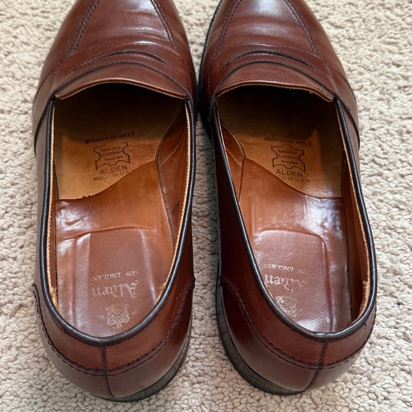 Alden 686 Last Full Strap Calf Leather Loafers Size 10.5 B/D Split Last - Picture 7 of 9